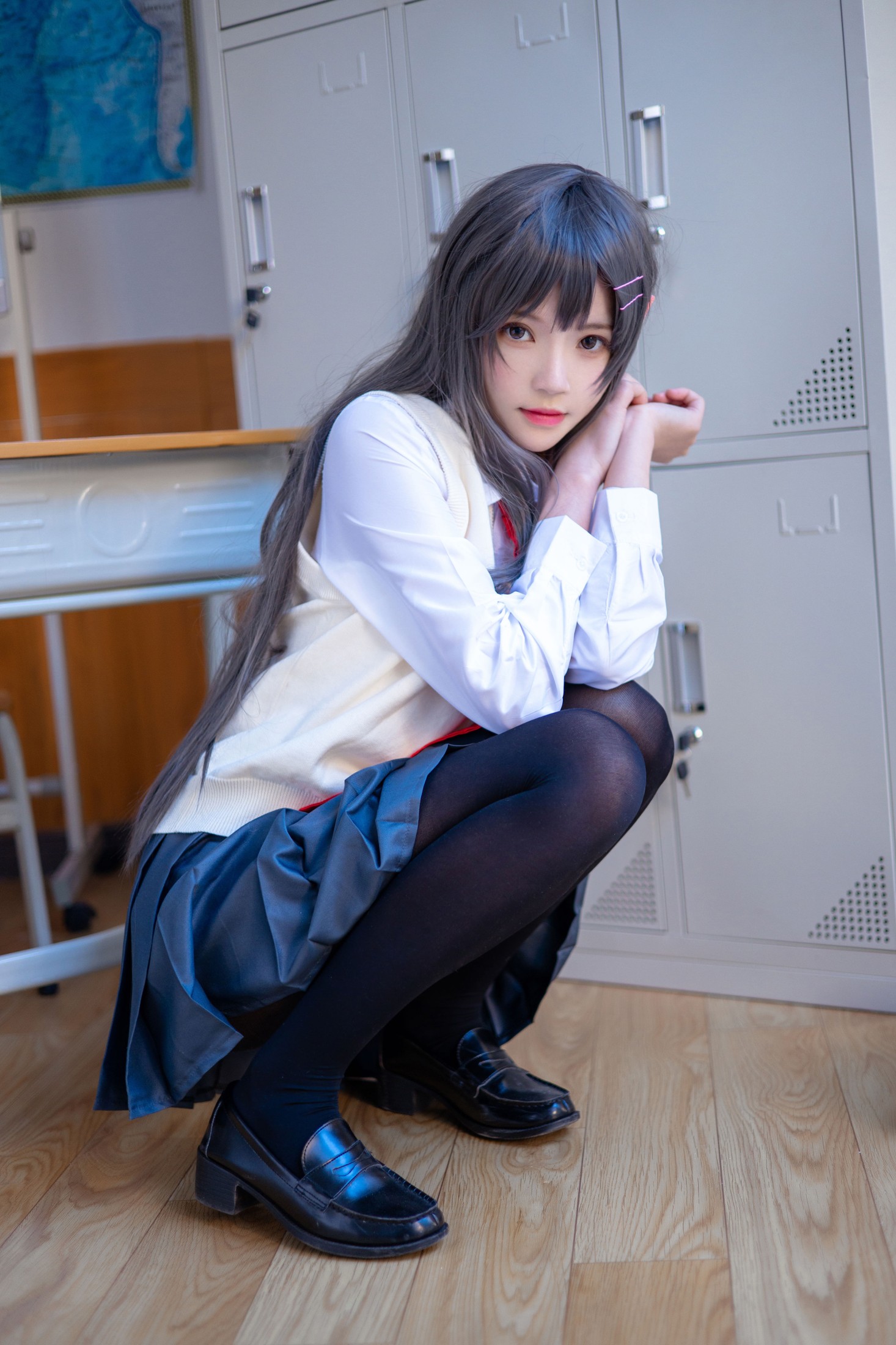 桜桃喵 – 《麻衣学姐制服cosplay 》[22P] 插图3